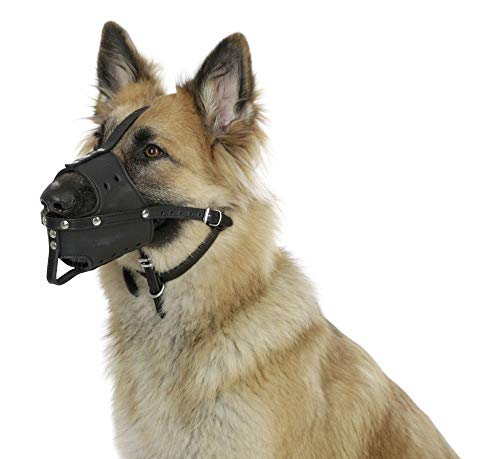 Kerbl Pet Muselière en Cuir Noir, 7,5x26cm