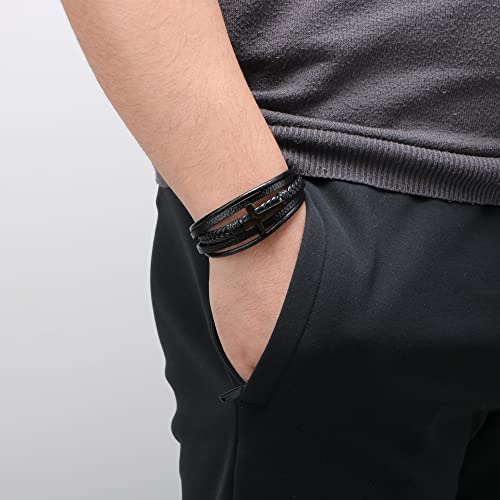 Gifts For Husband,To My Husband Bracelets From Wife Unique Gifts For Father's Day Birthday Anniversary Valentine's Day Thanksgiving Day Christmas Braided Leather Wristband Bracelet 8.5 Inches #TOP1