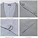 HISDERN Suit Vests for Men Business Formal LIght Grey Dress Waistcoat Vest with 3 Pockets for Suit or Tuxedo Grooms Wedding Party Business Causal Gray