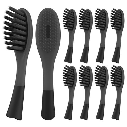 Replacement Toothbrush Heads Compatible with Colgate Keep Charcoal - Soft Brush Heads Compatible with Colgate Keep Manual Toothbrush for Adults 10 Pack