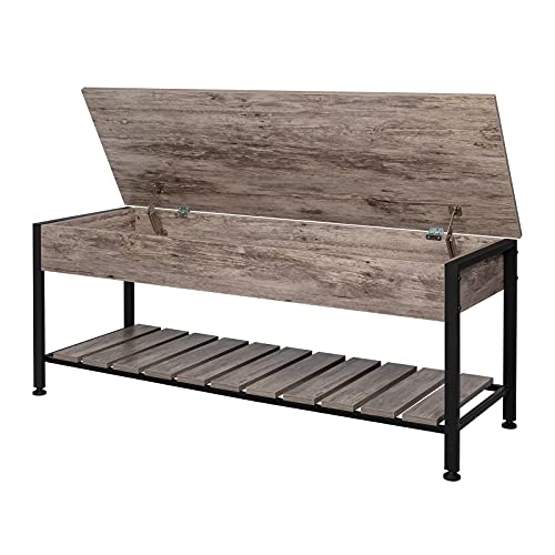 Shoe Bench Rack Entryway Shoe Bench Storage Organizer Shelf Lift Top Metal Frame Bed End Stool By Amebee Modern Seat Industrial Look For Hallway Shoe Organizer Shelf For Bedroom Hallway Trendy Living #TOP2