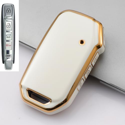 Coque de clé pour Kia Sportage K5 Telluride, protection bouton 4A blanc