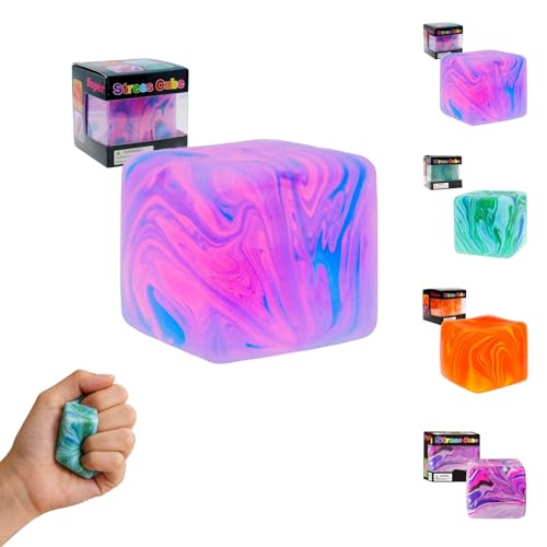 Fidget Toys Anti Stress Cube Squishy, Jouets À Presser Squishy Cubes,Doux Squeeze Antistress Balle,Cube Anti-Stress en Forme De Glaçon,Toucher Doux Et Froid...