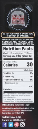 Image of In The Raw Granulated Turbinado Cane Sugar, 2 lb Box, Pure, All-Natural Turbinado Sugar, Non-GMO Project Verified, Kosher, Vegan and Gluten Free (Pack of 12)