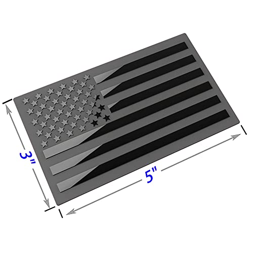 American Flag Decal,For Car, Truck Or Suv,5"X3" (Black) #TOP2