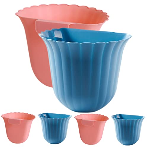 Set de 6 canecas de basura para colgar en pared diseño floral miniatura 1