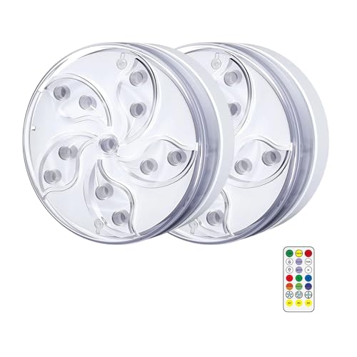 Éclairage sous-marin LED multicolore avec télécommande sans fil et fonction anti-flottage