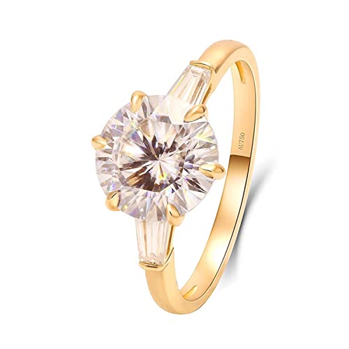 Bagues d'anniversaire élégantes en Moissanite 3ct : le cadeau de mariage idéal pour elle