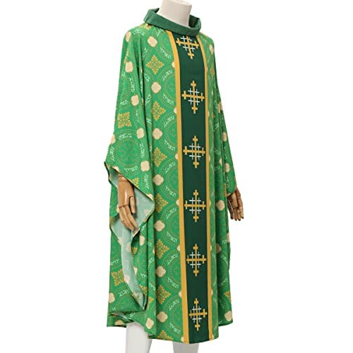 COSDREAMER Unisex Church Vestments Priest Clergy Chasuble Catholic Mass ...