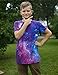 uideazone Boys Shirts Size 6 7 8 Girls Purple Galaxy Space T-Shirts Kid Short Sleeve Tees Graphic Clothes Tops Birthday Cool 6-8 Years