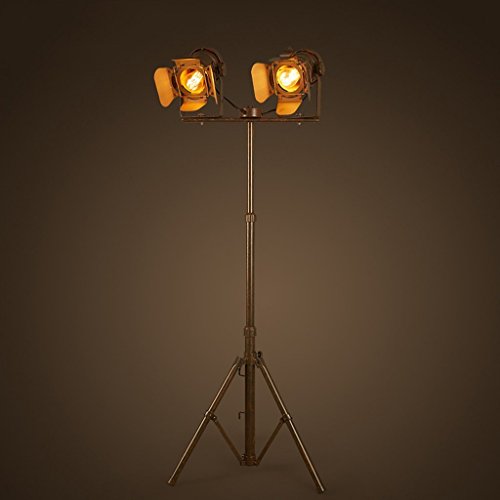 GQQ Lampadaire, Lampadaires, Led Creative Mode Fer Vents Industriels Réglable Style Américain Rétro Chambre Café Lampadaire Créatif, Lampadaire Vertical Pour Les Yeux,70 * 135 Cm