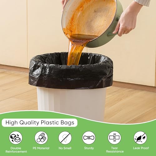 LainNeala 300 Pack Black Grocery Bags