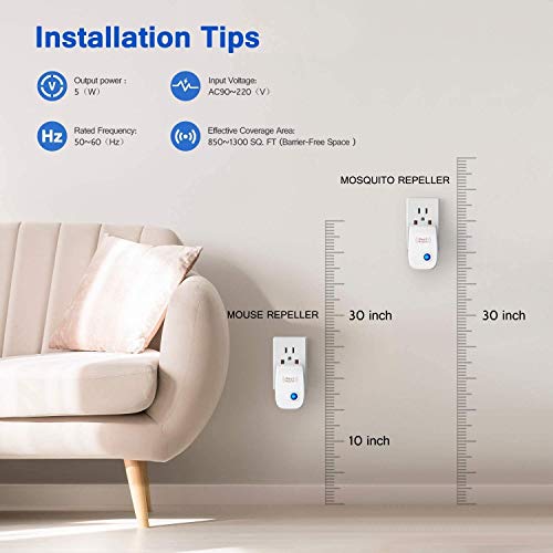 Ultrasonic Pest Repeller, 6 Packs Pest Repellent Plug in, Upgraded Pest Repellent Ultrasonic Pest Control for Mice, Mosquitoes, Insects, Ants, Spiders, Roaches, Rodents, Rats, Non-Toxic.