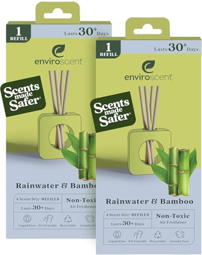 Enviroscent Non-Toxic Air Freshener for Home (Rainwater & Bamboo)...