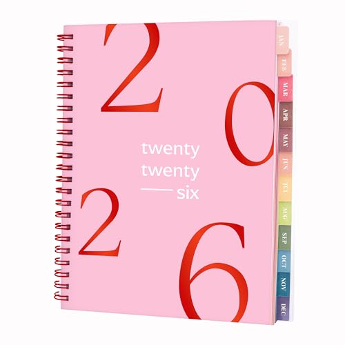 Rileys Agenda Journalier 2026, Planner 2026 Scolaire et Familial, Semainier et Planificateur Hebdomadaire Mensuel, Agenda Professionnel à Spirale pour Fille (Float,...