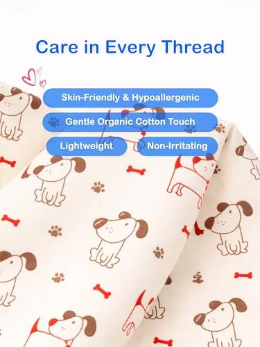 Image of Kidbea Organic Cotton Baby Bib, Adjustable Snap Closure Soft Absorbent Feeding Bibs Apron for Newborns & Infants Child With Cute Prints | Reusable Baby Essential