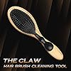 Bossman THE CLAW Hair Brush Cleaner Tool (3-Inch) Black Cleaning Rake for Boar Bristle, Wave & Plastic Brushes and Combs Pet Brush Cleaner