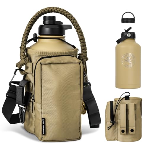 KawaGebo Kamp Half Gallon Water Bottle with Straw...