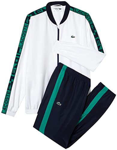 Lacoste Sport Trainingsanzug Herren, weiß/marineblau, L