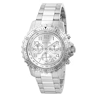 Invicta Men's Specialty Quartz Watch with Stainless Steel Band, Silver, 45mm, Chronograph