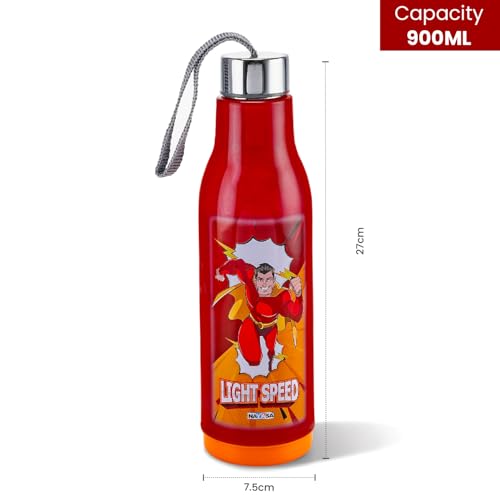 Image of Nayasa Whip 900 ml Insulated Inner Steel Water Bottle | Wide Mouth Leakproof Bottle | BPA-Free Durable Water Bottle | Red