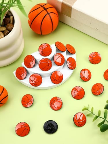 Image of JUNEBRUSHS 28pcs Basketball Enamel Pins Sports Lapel Pins for Basketball Lovers Party Birthday Themed Party Decorations Supplies Favors Backpack Hat Decor Accessories