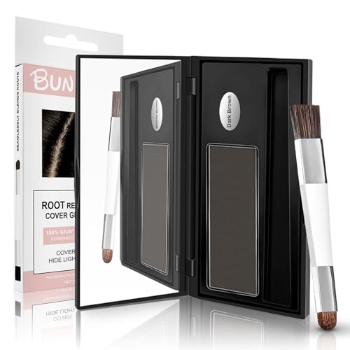 Sularpek Hairline Powder, Root Touch Up Powder, Root Cover Up, Resistant Hair Loss Concealer Set, for Thinning Hair for Women and Men, Eyebrows, Beard Line, 6.5g, Dark Brown