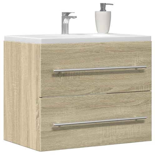 Xichuzi Armario para Lavabo aglomerado Roble Sonoma 60x38,5x48 cm, Armario Baño, Mueble Bajo Lavabo, Mueble Baño, Muebles para Lavabo - 856223
