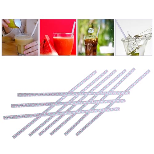 100 pitillos biodegradables de papel morado para fiesta miniatura 7