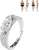 Q&D&S Lymphatic Therapy Rings Titanium Ion Moissanite Diamond Ring for Women Weight Loss Ring Slimming Ring Jewelary Gift