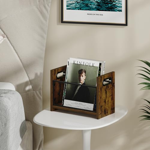 Magazine Rack, Magazine Holder for Desktop and Home Office, Magazine Rack Floor, Magazine File Holder Storage Basket for Letters, Magazines, Books, Newspapers 14.09" L x 7.5" W x 10.43" H - Image 5