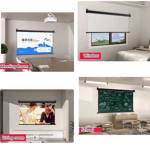 Pantalla manual retráctil de 60 pulgadas 16:9 para proyector miniatura 6