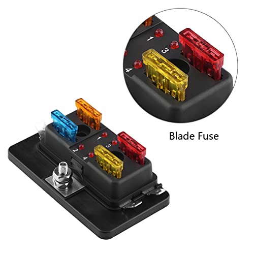 Caja portafusibles con luz LED para auto y embarcación miniatura 3