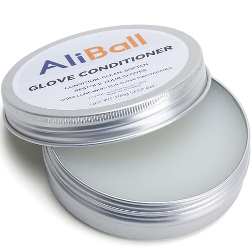 Aliball Baseball Glove Conditioner Cream, 2.82Oz, Soften And Preserve Leather, Renewed Old Stiff Glove, Used For Baseball Gloves, Softball Gloves, Mitt Cleaner (2.82, Ounces)