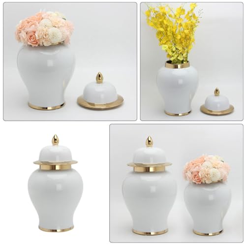 Vase en céramique blanc pour embellir une table de chambre minimaliste - 4