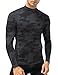 SPVISE Black Long Sleeve Compression Shirt Mens Sports Compression Tops Cool Dry Workout Running Undershirts Summer T-Shirts