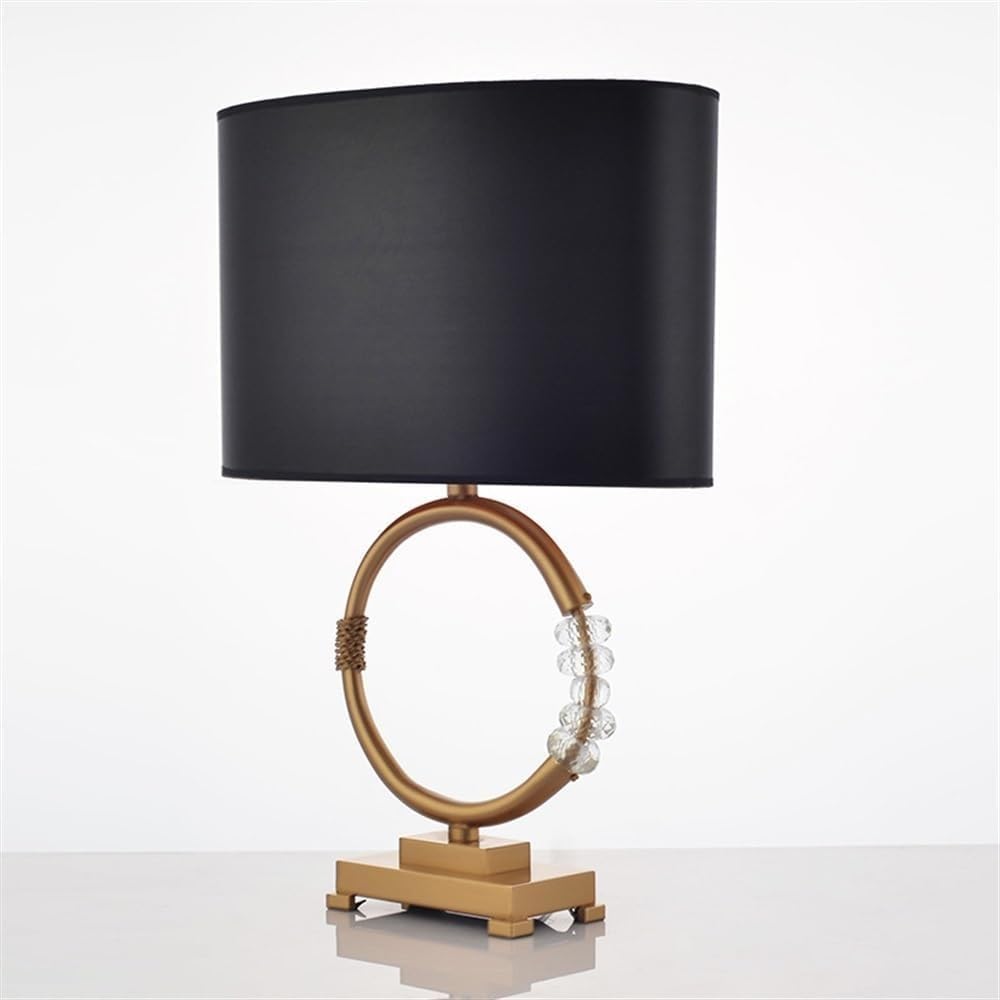 Lampada da comodino in tessuto nero paralume lampade da scrivania arredamento, soggiorno camera da letto comodino luce lettura casa