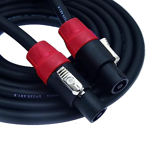 Arklove red Plug speakon Speaker Cable (4 Conductor, 10foot)