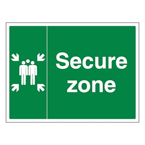 Panneau de sécurité secure zone V Safety vinyle 600x450 mm