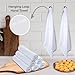 Urban Villa Kitchen Towels 100% Cotton Dish Towels for Kitchen(Set of 6) 20”x30” Dish Cloths Highly Absorbent Kitchen Linen Set with Hanging Loop Perfect for Drying Dishes Cleaning Hand Towels – White