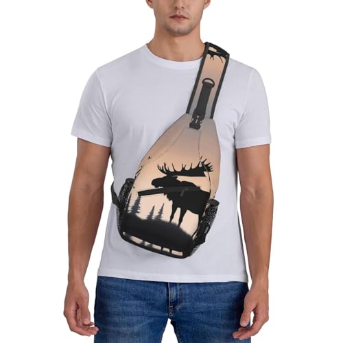 Mochila cruzada de pecho para senderismo unisex miniatura 7