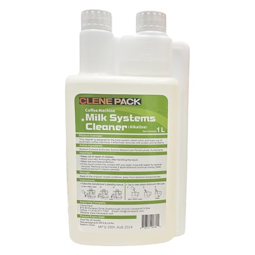 Comparison: Best Rinza Milk Frother Cleaner 11 Clene Pack Milk System & Frother Cleaner Liquid – Professional Strength Cleaner for Espresso Machines, Steam Wands & Milk Frothers (1000ml/33oz)