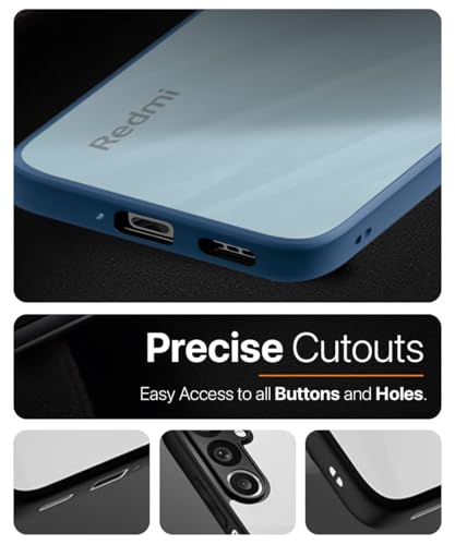 Image of WOW IMAGINE Shockproof Hybrid Back Cover for Mi Redmi 13 5G | Poco M6 Plus 5G | Hard Slim fit Back Case | PC & TPU | Clear Transparent Case - Blue