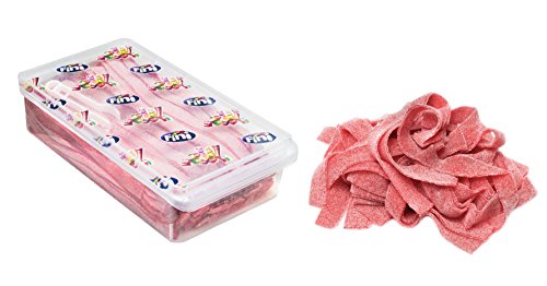 Strawberry Sour Belts 3.5 Pound Box - 200 Pieces