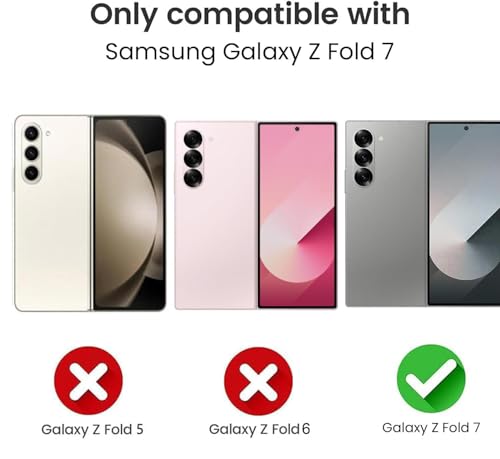 Image of Kapa Clear Airbag with Hinge Protection Compatible with Magsafe Back Case for Samsung Galaxy Z Fold7 / Z Fold 7 | Transparent Shockproof Slim Hard Protective Cover (Clear)
