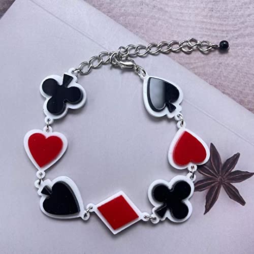Creative Playing Cards Pattern Drop Earring Acrylic Hearts Poker Spade Earring for Women Gambling Casino Funny Jewelry Gift3
