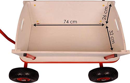 Bolderkar wagen van hout - Afbeelding 4