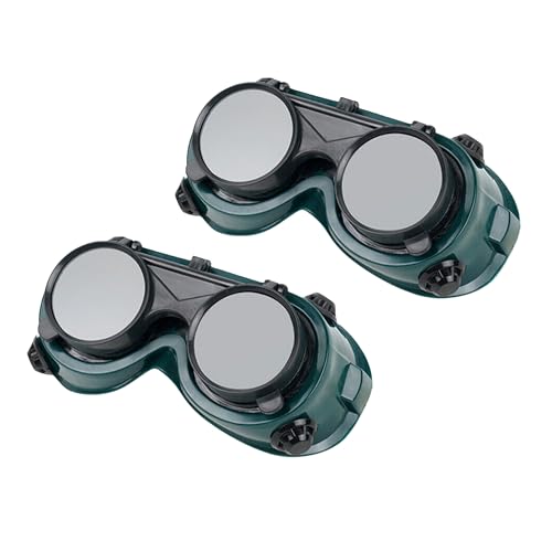 Image of UCCKEYI 2PCS Flip Up Oxy Cutting Welding Safety Glasses Solder Welder Goggles Eye Protection