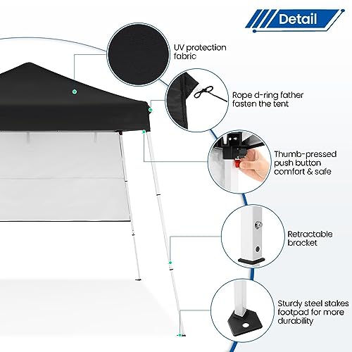 Image of HOTEEL 10x20 Pop Up Canopy Tent Heavy Duty, Commercial Outdoor Canopy Tents for Parties Event Wedding, Party Tent All Season Wind UV 50+ & Waterproof Gazebo with Roller Bag, Thickened Legs