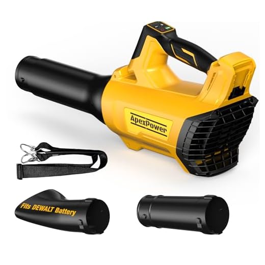 Cordless Leaf Blower for DEWALT 20V Max Battery, 650CFM/160MPH 26000RPM Brushless Leaf Blower Cordless w/Turbo & 4 Speed Modes, Lock-On Switch, Electric Leaf Blowers for Lawn Care, Blowing Wet Leaves